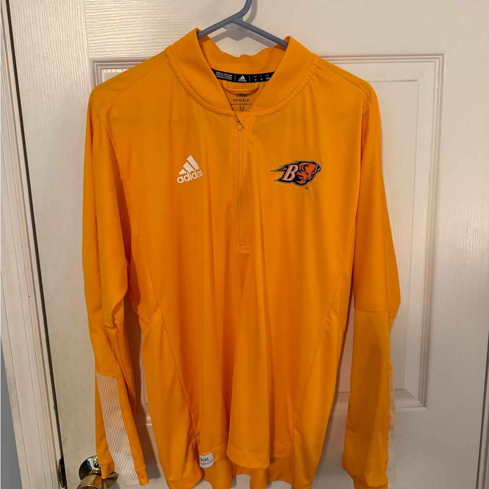 Adidas yellow Long Sleeve Performance Pullover Bucknell